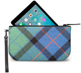 Flower of Scotland Tartan Small Wristlet Clutch Open View