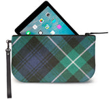 Lamont Modern Tartan Small Wristlet Clutch Open View
