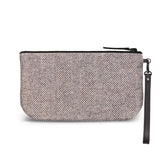 Purple Herringbone Small Wristlet Clutch Back View