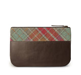 Autumn Tartan Leather iPad Case Back View