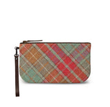 Autumn Tartan Plaid Small Clutch Front View