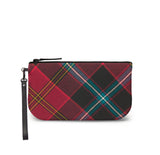 German American Tartan Plaid Small Clutch Front View