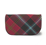 German American Tartan Suede Clutch Bag Front View