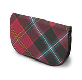 German American Tartan Suede Clutch Bag Side VIew