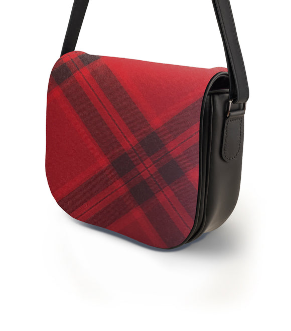 Mary Queen of Scots Tartan & Leather Shoulder Bag