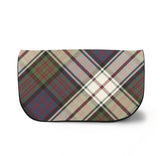 MacDonald Tartan Suede Clutch Bag Front View