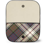 MacDonald Tartan Suede Clutch Bag Open View