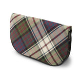 MacDonald Tartan Suede Clutch Bag Side View