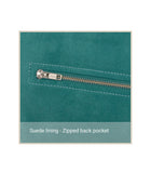 Petrol Blue Suede Back Pocket
