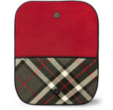 Thomson Tartan Suede Clutch Bag Open View