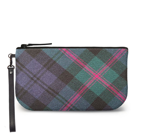 Baird Tartan Small Wristlet Clutch Front View