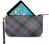 Baird Tartan Small Wristlet Clutch Open View