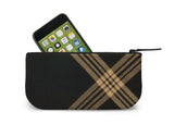 Celtic Black Tartan Mini Clutch Open View