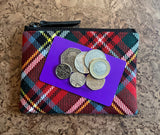 Bonnie Prince Charlie Tartan Purse With coins and card