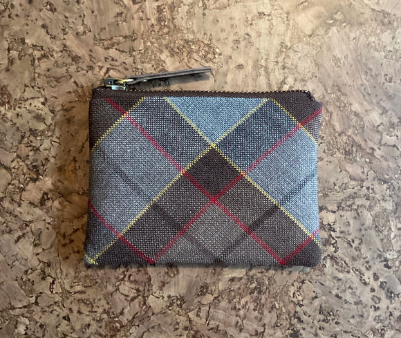 Brown and Yellow Tartan Purse Front View