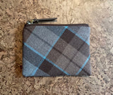 Brown and Blue Tartan Purse Front View