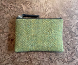 Green Harris Tweed Purse Front View