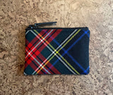 Stewart Black Tartan Purse Front View