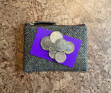 Brown Harris Tweed Purse with Card and Coins