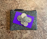 Brown Harris Tweed Purse with Card and Coins