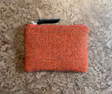 Orange Harris Tweed Purse Front View