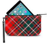 MacDougall Modern Tartan Small Wristlet Clutch Open View