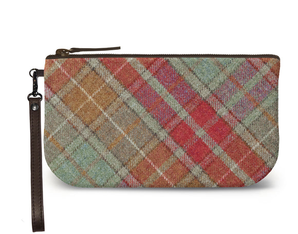 Autumn Tartan Small Wristlet Clutch Feature Image