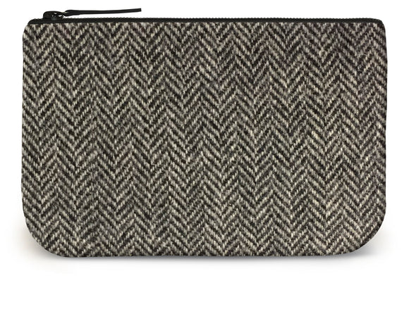 Black White Harris Tweed Leather iPad Case Feature Image