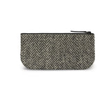 Black White Harris Tweed Mini Clutch Back View