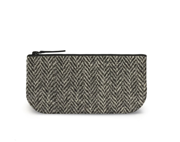 Black White Harris Tweed Mini Clutch Feature Image