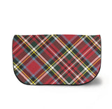 Bonnie Prince Charlie Tartan Suede Clutch Bag Front View