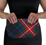 Braveheart Tartan Suede Clutch Bag Held View