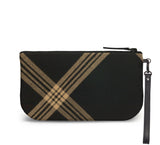 Celtic Black Tartan Wristlet Clutch Back View