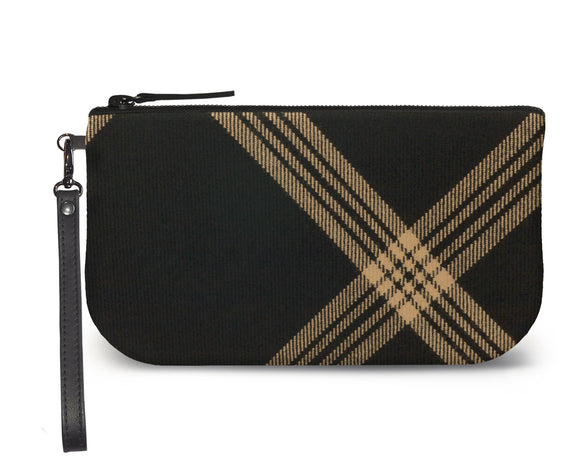 Celtic Black Tartan Wristlet Clutch Feature Image