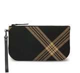 Celtic Black Tartan Wristlet Clutch Front View