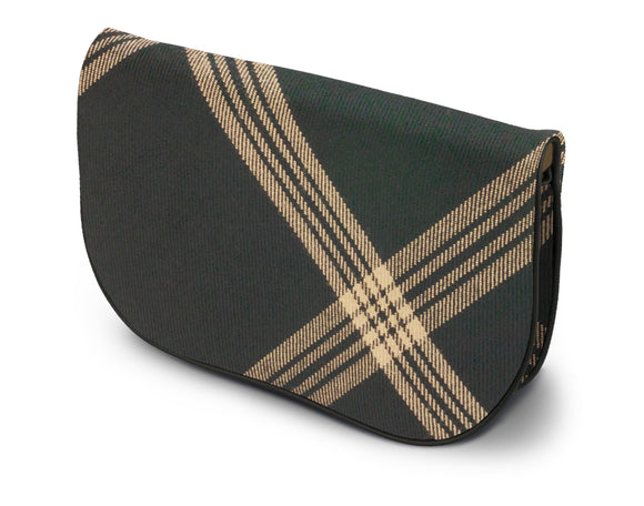 Celtic Black Tartan Suede Clutch Bag Feature Image