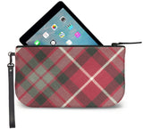 Fraser Tartan Wristlet Clutch Open View