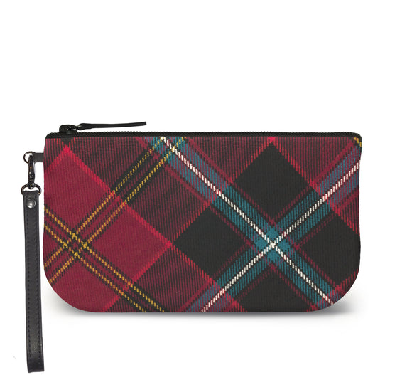 German American Tartan Wristlet Clutch Front View