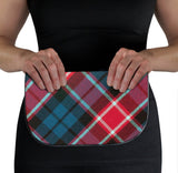 Graham of Menteith Tartan Suede Clutch Bag Held View