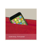 Loch Ness Red Suede Front Pocket