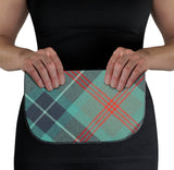 Loch Ness Tartan Suede Clutch Bag Held View