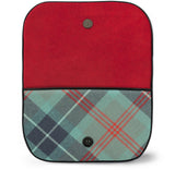 Loch Ness Tartan Suede Clutch Bag Open View