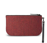 Red Tweed Small Wristlet Clutch Back View