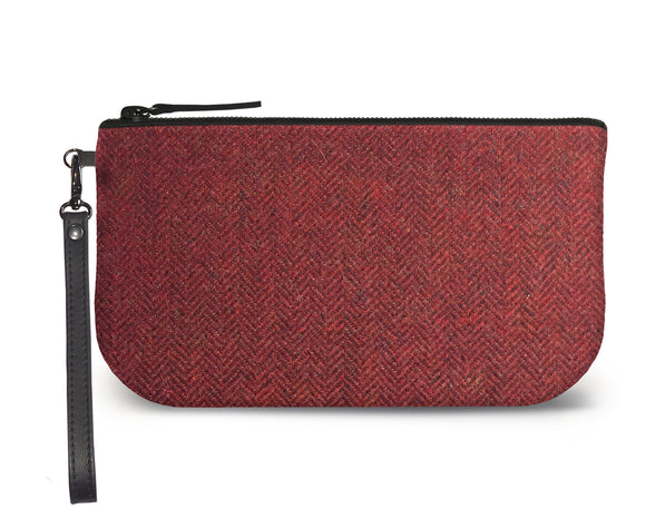 Red Tweed Small Wristlet Clutch Feature Image