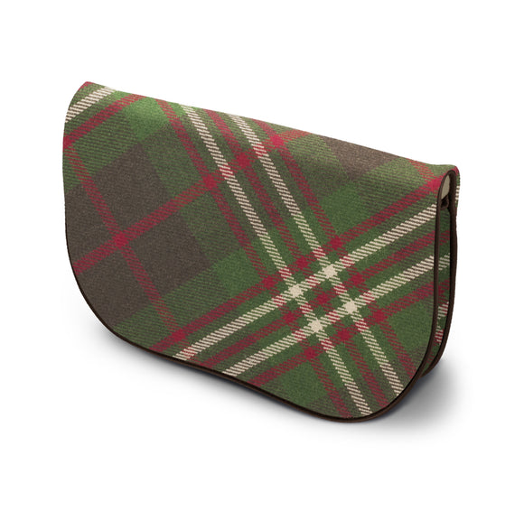 Scott Tartan Suede Clutch Bag Side View