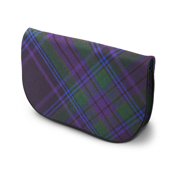 Spirit of Scotland Tartan Suede Clutch Bag Side View