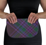 Spirit of Scotland Tartan Suede Clutch Bag Held View